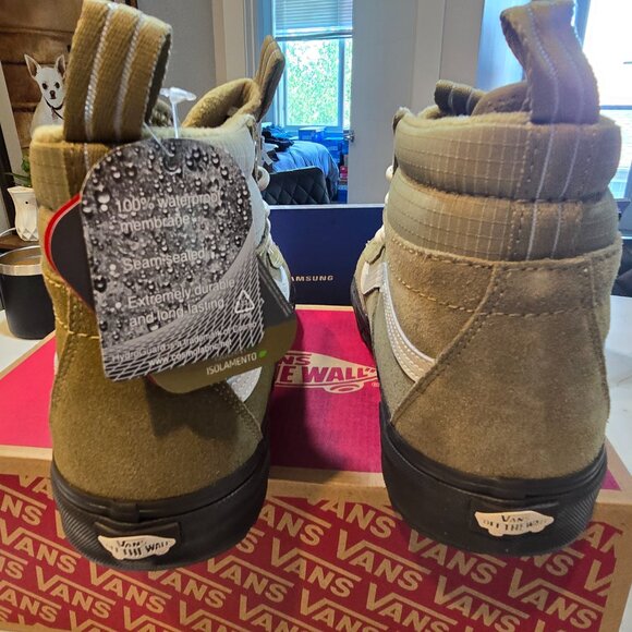 Vans SK8-HI MTE Waterproof Olive Men's 13 Hiking Sneaker Boot VN000CVTCX6 NEW - Picture 5 of 12